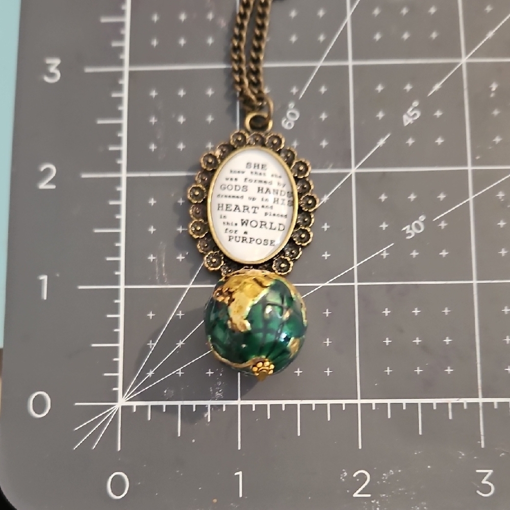 Plunder Green and Gold Cosmic Necklace
